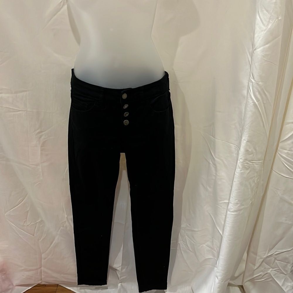 - VIP dark black button down fly jeans. Size 7/8.